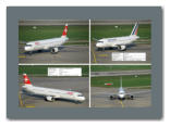 Swiss Airbus A321-111 HB-IOK (links), Air France Airbus A319-111F-GRHZ (rechts)