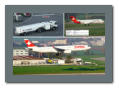 Helvetic Airways Fokker 100 HB IVG (oben), Swiss Airbus A330HB-JHG (unten)