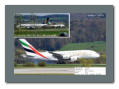 Grossflughafen Zürich - Zwei Airbus A380 auf einem Bild (oben),  Emirates A380-861 A6-EOI (unten)