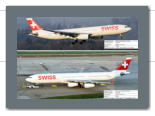 Swiss A330-343  HB-JHE (oben) Swiss A340-313 HB-JMB (unten)