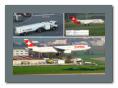 Helvetic Airways Fokker 100 HB IVG (oben), Swiss Airbus A330HB-JHG (unten)